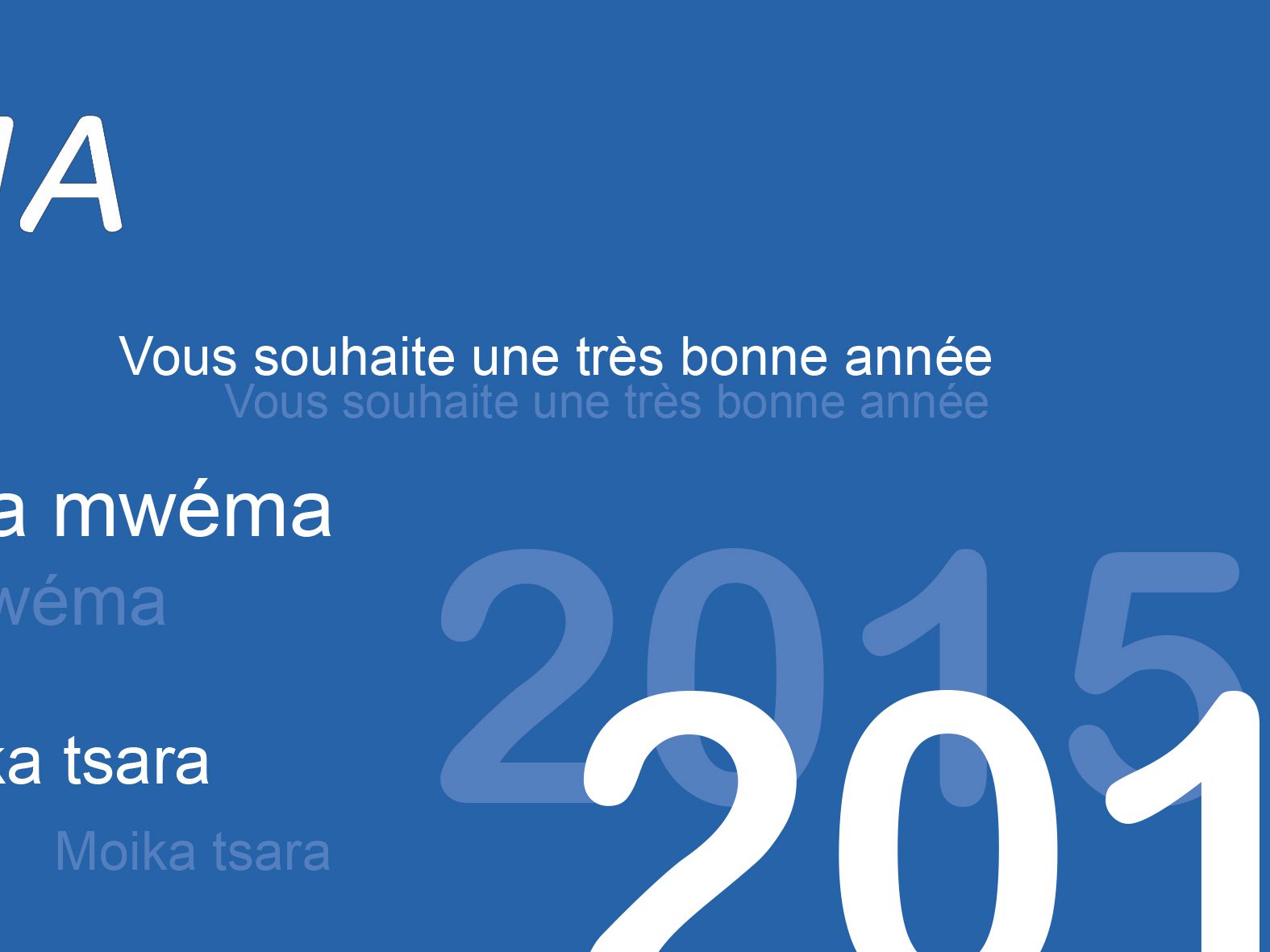 L’association TAMA vous souhaite une belle année 2015